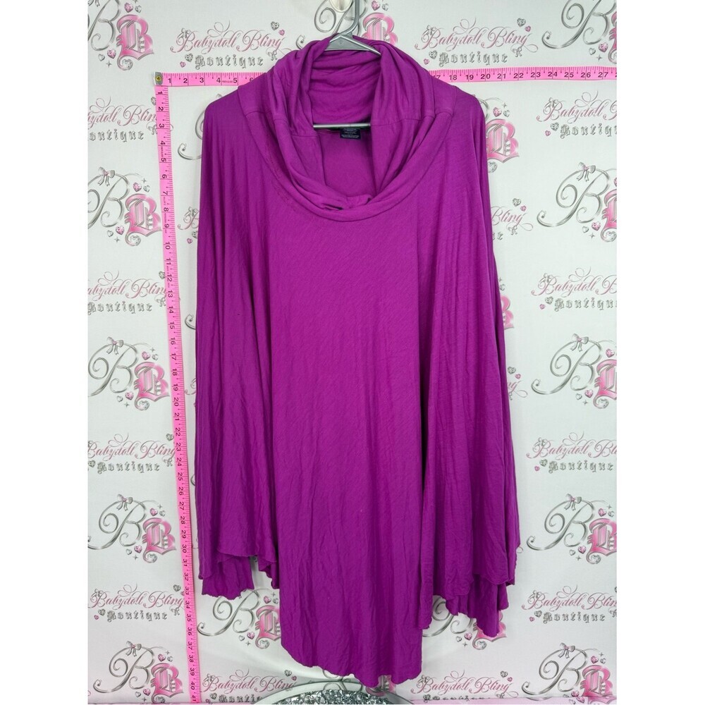 INC International Concepts Fuchsia Draped Cowl Neck Top